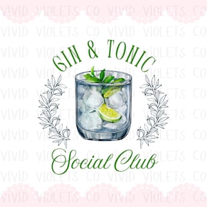 Gin and Tonic Cocktail PNG, Estate PNG, Cocktail Social Club PNG, Gin and Tonic Social Club PNG, Coquette Cocktail Social Club PNG