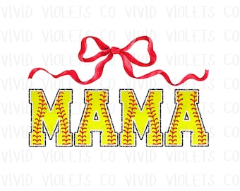 Preppy Softball Mama PNG, Coquette Softball Mama Png, Softball PNG, Softball Shirt Design, Sublimation Design, Trendy Softball Png