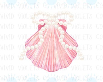 Coquette Summer PNG, Oyster Design, Pink Shell PNG, Coastal Granddaughter, Trendy Summer PNG, Beach Png, Aesthetic Summer, Coastal Aesthetic