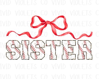 Baseball Sister Preppy PNG Coquette Baseball PNG, Baseball Bow PNG, Baseball Sister Png, Game Day Png, Baseball Png, Baseball Sister Bow Png