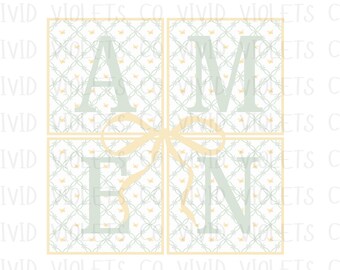 Floral Amen Coquette Png, Floral Amen Png, Amen Png, Preppy Easter Png, Easter Png, Coquette Easter Shirt,  Spring Shirt Design
