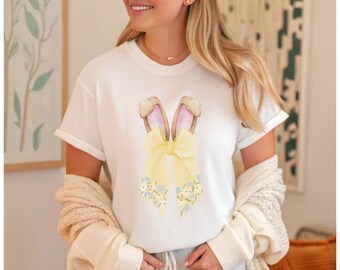 Bunny Ears PNG, Bunny Bow PNG, Bunny Ears Clipart, Bow Bunny PNG, Watercolor Bunny Png, Cute Easter Png, Coquette Easter Png, Coquette Png