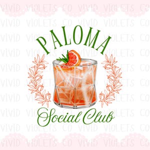 Paloma Cocktail PNG, Verano Png, Cocktail Social Club PNG, Paloma Social Club PNG, Coquette Cocktail Social Club Png, Cocktail Png, Paloma