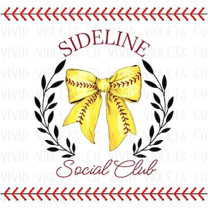 Softball Social Club PNG, Sideline Social Club PNG, Softball PNG, Softball Shirt Design, Sublimation Design, Trendy Softball Png, Preppy Png