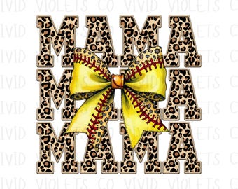 Preppy Softball Mama PNG, Coquette Softball Mama Png, Softball PNG, Softball Shirt Design, Sublimation Design, Trendy Softball Png