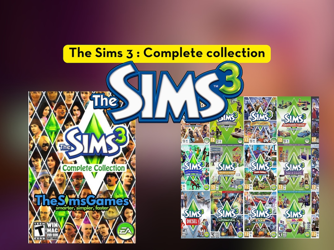 The Sims 3 Complete Collection With ALL DLC Expansions, Stuff Packs