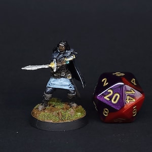 Aasimar Angel Fighter, ONLY WINGLESS LEFT | Hand painted Wizkids Miniatures | 28-32 mm scale Table Top Miniatures for DnD