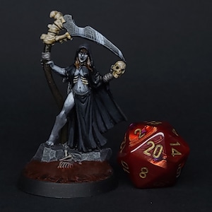 Female Necromancer | Hand painted Reaper Miniature | 28-32 mm scale Table Top Miniature for DnD
