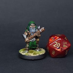 Dwarf Bruiser | Hand painted 3D Printed Miniature | 28-32 mm scale Table Top Miniature for DnD