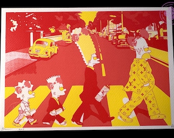 Death NYC Original Homer Simpson Donuts Limited Edition Art Print