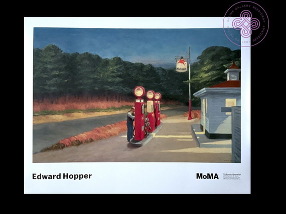 EDWARD HOPPER - Gas (1940) - Original Poster, Moma Museum, Post