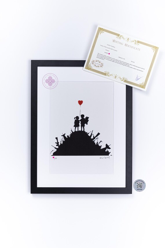 バンクシー Banksy Kids on Guns エスタンプ リトグラフ バンクシー Banksy Kids on Guns エスタンプリトグラフ BANKSY, Kids