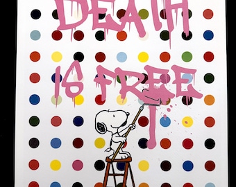 Street Art - DEATH NYC - Peanuts - 2016 Original Signed and
