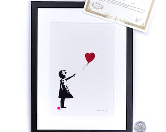 Flying Balloons Girl （Red Balloons Ver.） Banksy | Flying Balloon Girl Black/Red (2020) | Artsy