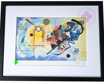 KANDINSKY Paint Serigraphy Amarillo Rojo Azul Abstract Art Poster Bauhaus Decor Housewarming Birthday CERTIFICATE Bauhaus exhibition poster