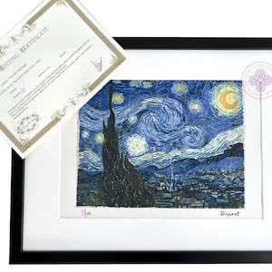 ほしのごう　オリジナル　オーダー　絵　アート　美術　サイン入り ヴァン・ゴッホ - 星月夜 - オリジナルポスター、MoMA美術館、ポスト