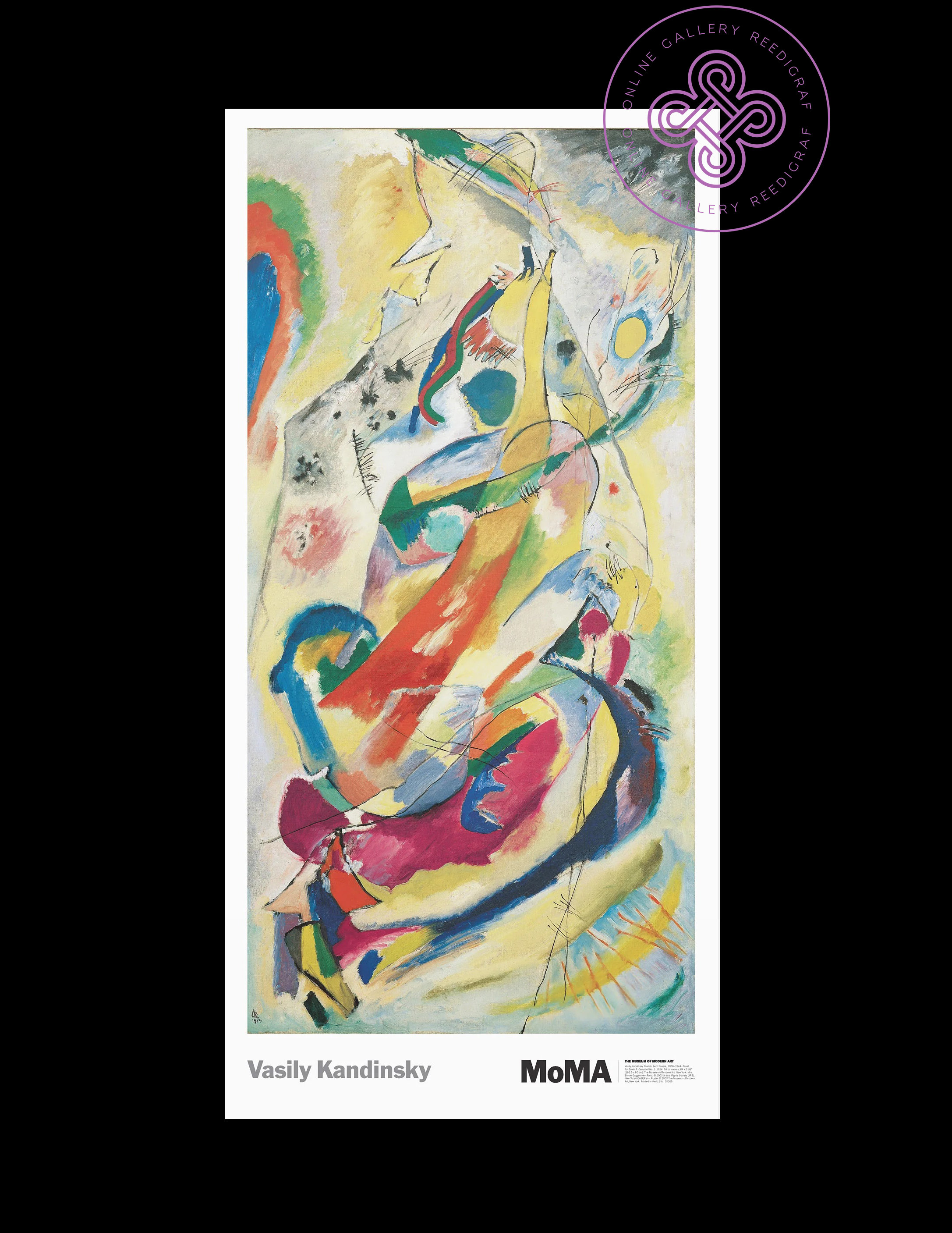 KANDINSKY Poster Panel for Edwin Campbell No. 1 (1914) Original