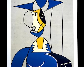 ROY LICHTENSTEIN Original Poster Shorewood NY Pop Art Woman with Hat Contemporary Serigraph Iconic Works