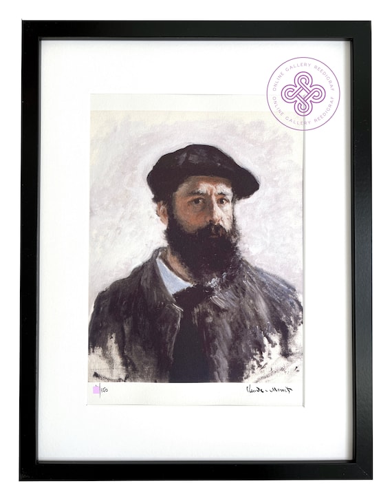 モネ直筆サイン入りセリグラフ（額入り）付き。クロード・モネの真贋