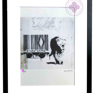 BANKSY leopard barcode art tiger graffiti Wall art Street Art Graffiti Machine banksy Decal Wall Framed Graffiti Painting Print Bansky Tiger
