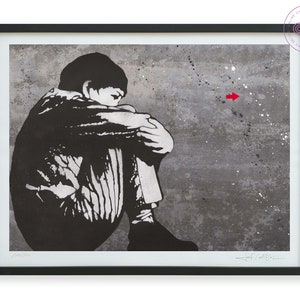 イエロー シルクスクリーン オリジナル サイン入りと番号付き 50