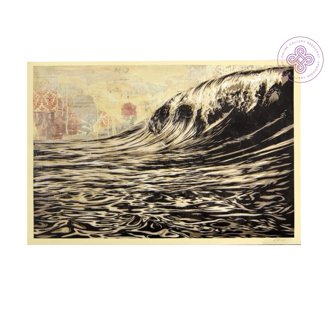 OBEY post SHEPARD fairey post shepard fairy Offset signed Dark Wave - ORIGINAL street Art wall shepard fairey print shepard fairey prints