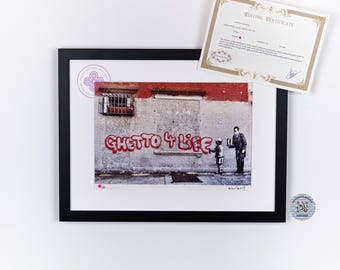 DEATH NYC - バンクシー + スヌーピー - 署名入り、証明書 (COA)、限定