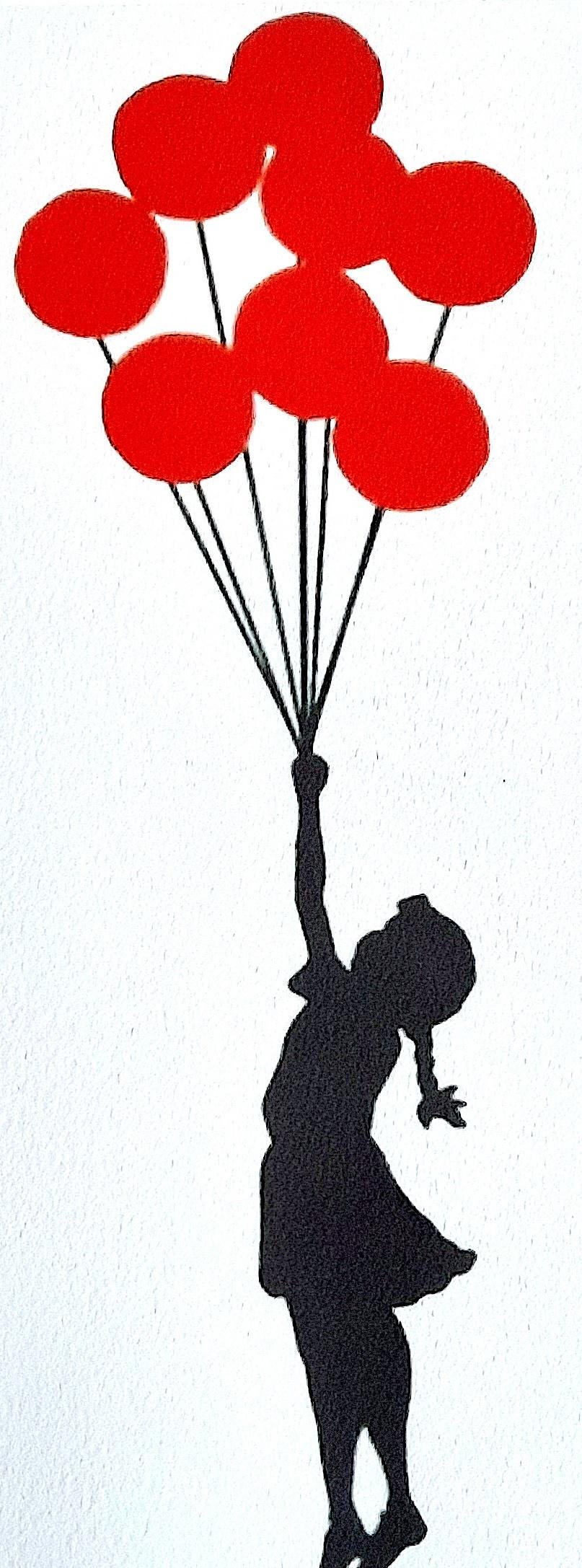 BANKSY Girl With Balloon Panel Girl Holding Balloon Banksy Screen