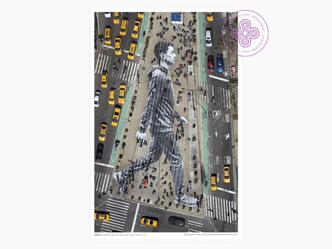 JR Offset - Migrants, Walking New York City - ORIGINAL Street Art