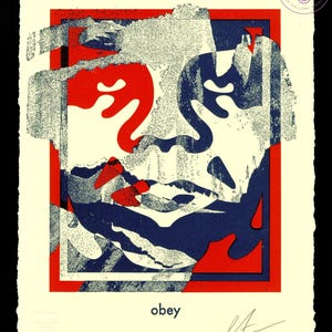 Torn Icon Letterpress LIMITED Edition SHEPARD fairy shepard fairey poste Offset signed Original street Art wall Obey poste obey poster art