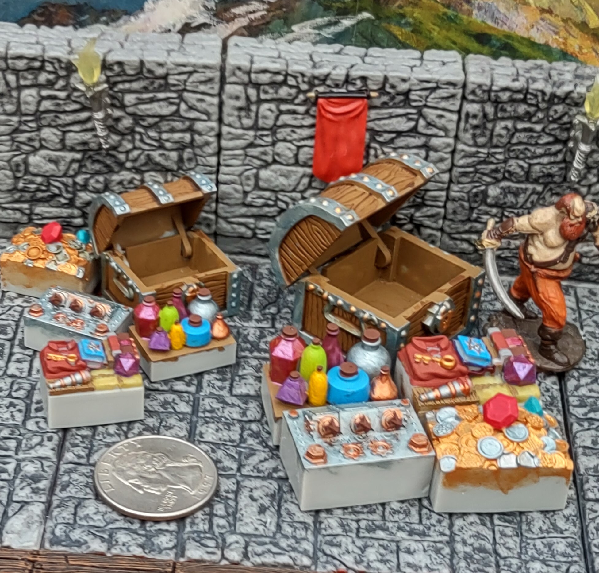 Wermer's Interactive Treasure Chest Prop + Tokens for Tabletop