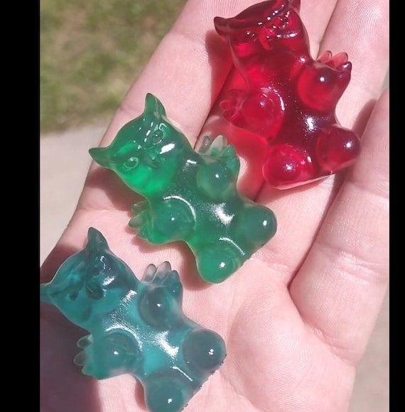 Large Resin Gummy Owlbear - Fake Gummi Bear for DnD