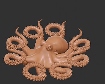 Octopus dice holder STL 3D print file tentacle knicknack holder