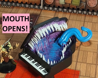 Piano Mimic - mouth opens and closes! Hidden mimic mouth on this miniature piano will surprise your DND players