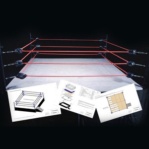 Wrestling Ring Blueprints How to Build a Full Size Wrestling Ring Instant Download image 2