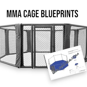 MMA Cage Blueprints - How to Build a Fight Cage - Instant Download