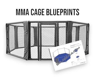 MMA Cage Blueprints - How to Build a Fight Cage - Instant Download