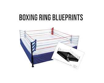 Boxing Ring Blueprints - How to Build a Full Size Boxing Ring - Instant Download