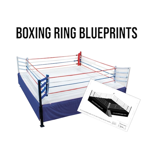 Boxing Ring Blueprints - How to Build a Full Size Boxing Ring - Instant Download