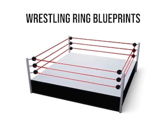 Wrestling Ring Blueprints - How to Build a Full Size Wrestling Ring - Instant Download