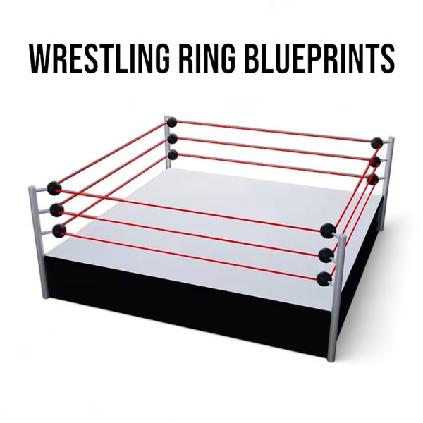 Planos de ring de lucha libre - Cómo construir un ring de lucha libre de tamaño completo - Descarga instantánea