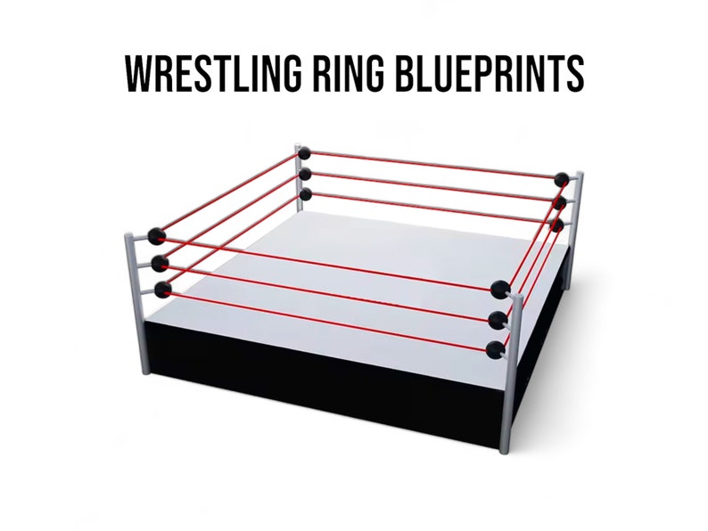 Wrestling Ring Blueprints How to Build a Full Size Wrestling Ring Instant Download image 1