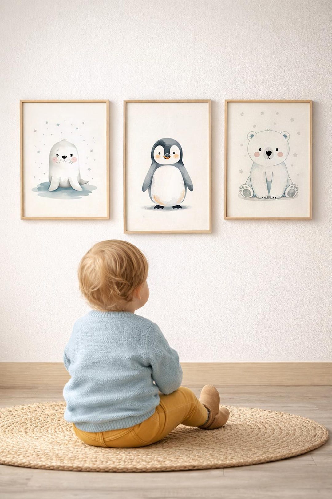 Baby Animal Nursery Prints, Scandinavian Neutral Decor (set of 3 ...