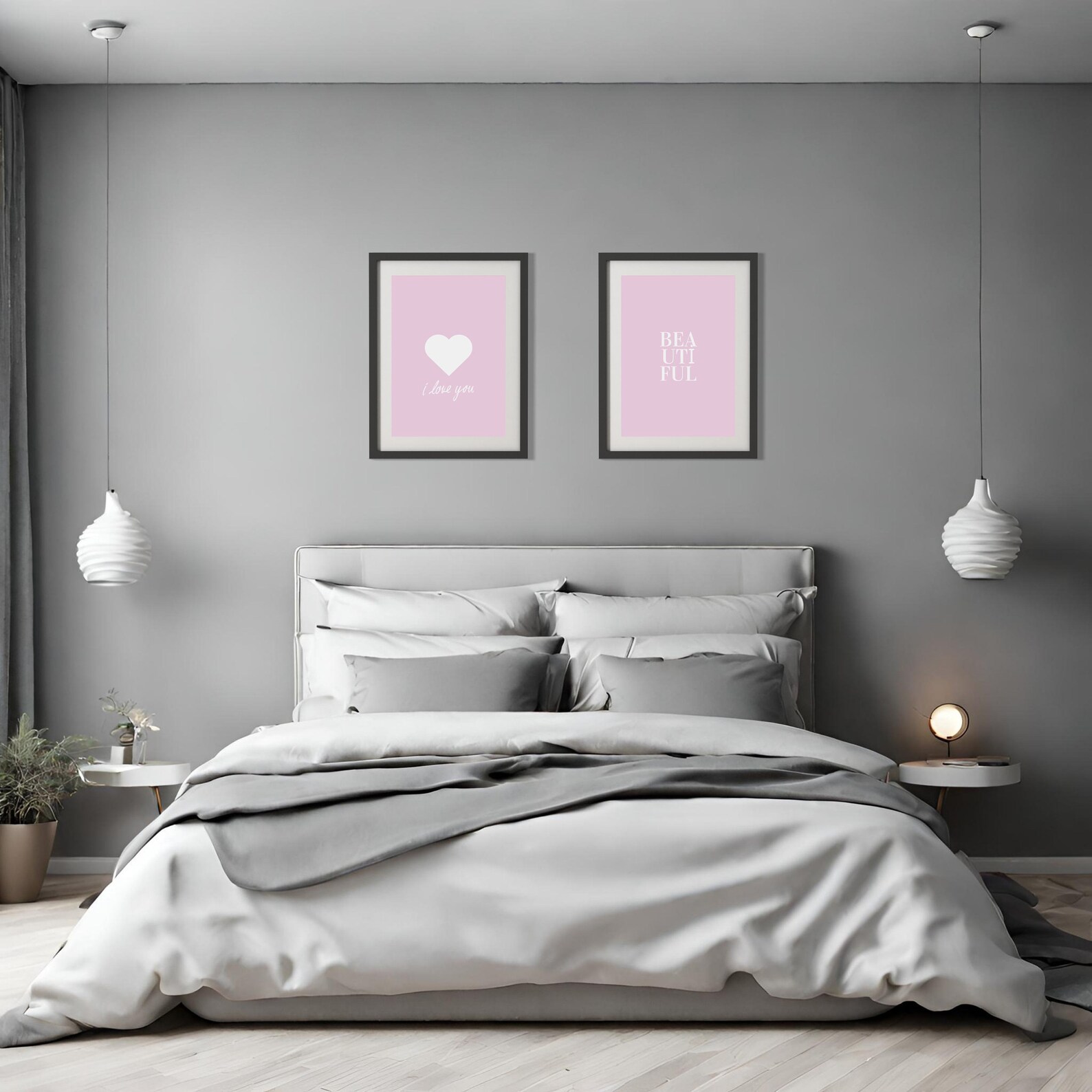 Blush Pink Wall Art Above Bed Art Pink Bedroom Picture Pastel Heart