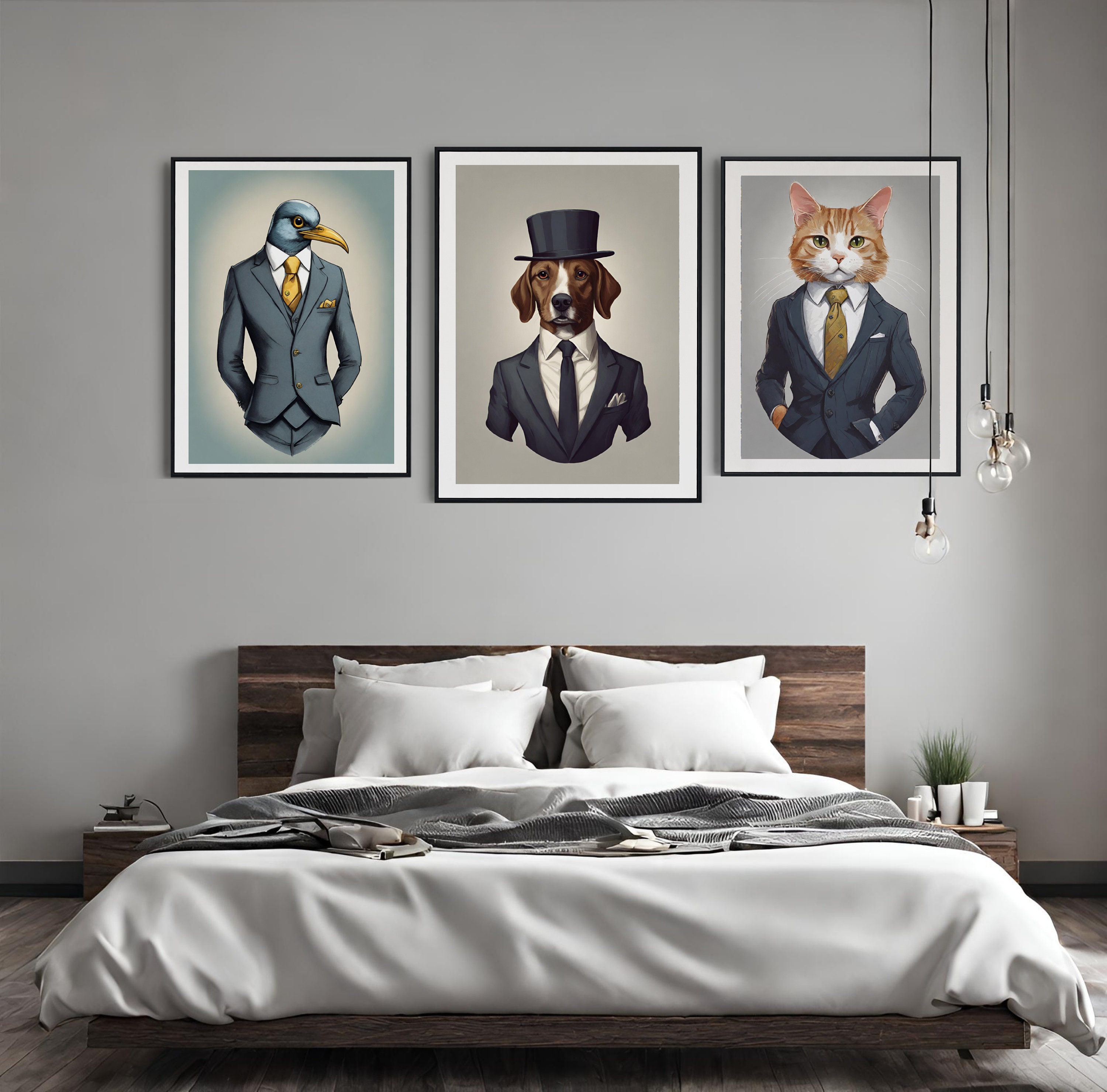 Aristocratic Animals, Big Pack, Funny Animal Wall Art, Animal Pictures