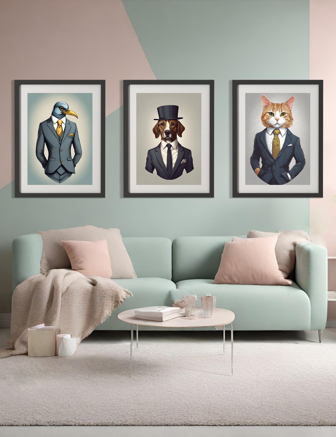 Aristocratic Animals, Big Pack, Funny Animal Wall Art, Animal Pictures