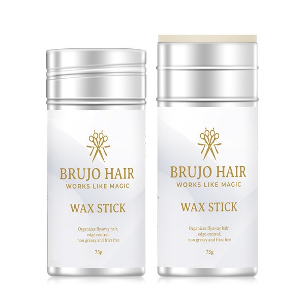 2 Pack Brujo Hair Wax Stick, Non Greasy, Frizz Free, Tame Flyaway Hair, Hair Styling Product For Men and Women