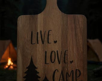 Live,Love,Camp - Cutting Board