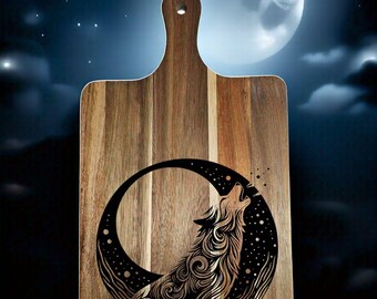 Howling moonlight - Cutting Board