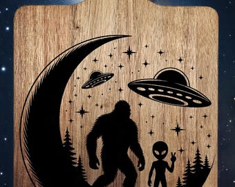 Bigfoot with  ET - Cutting Board
